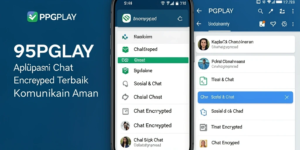 Antarmuka menarik 95PGPLAY untuk chatting aman.