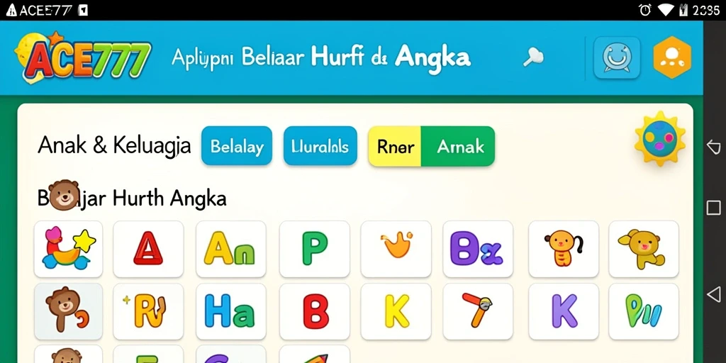 Tampilan antarmuka ACE777 yang menarik dan interaktif untuk belajar.