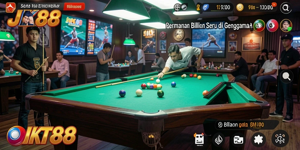 Tampilan permainan billiard yang menarik dan intuitif di JKT88.