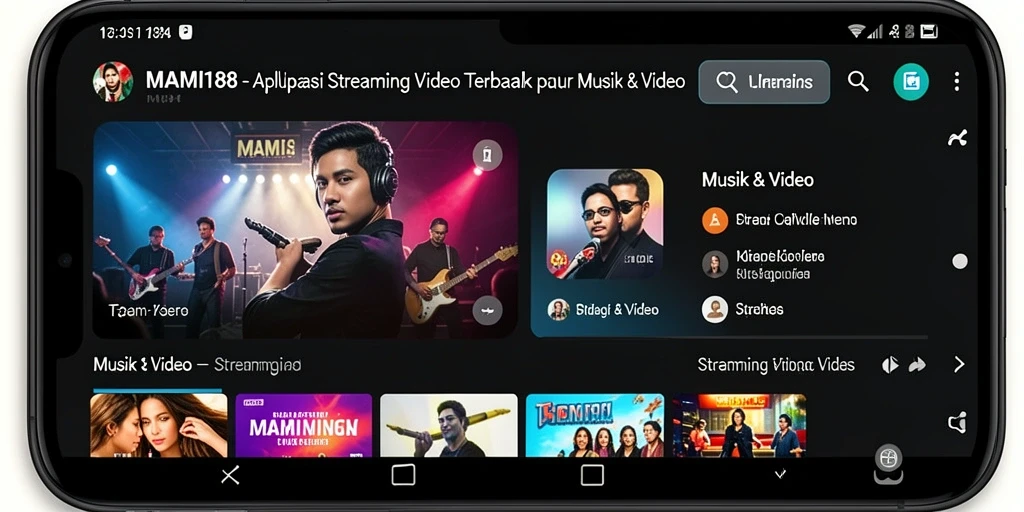 Tampilan antarmuka MAMI188 yang memudahkan pengguna dalam streaming.